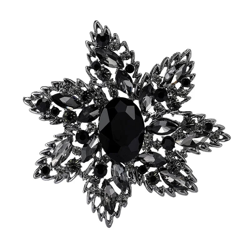 PENDRA Crystalia Luxury Crystal Flower Brooch