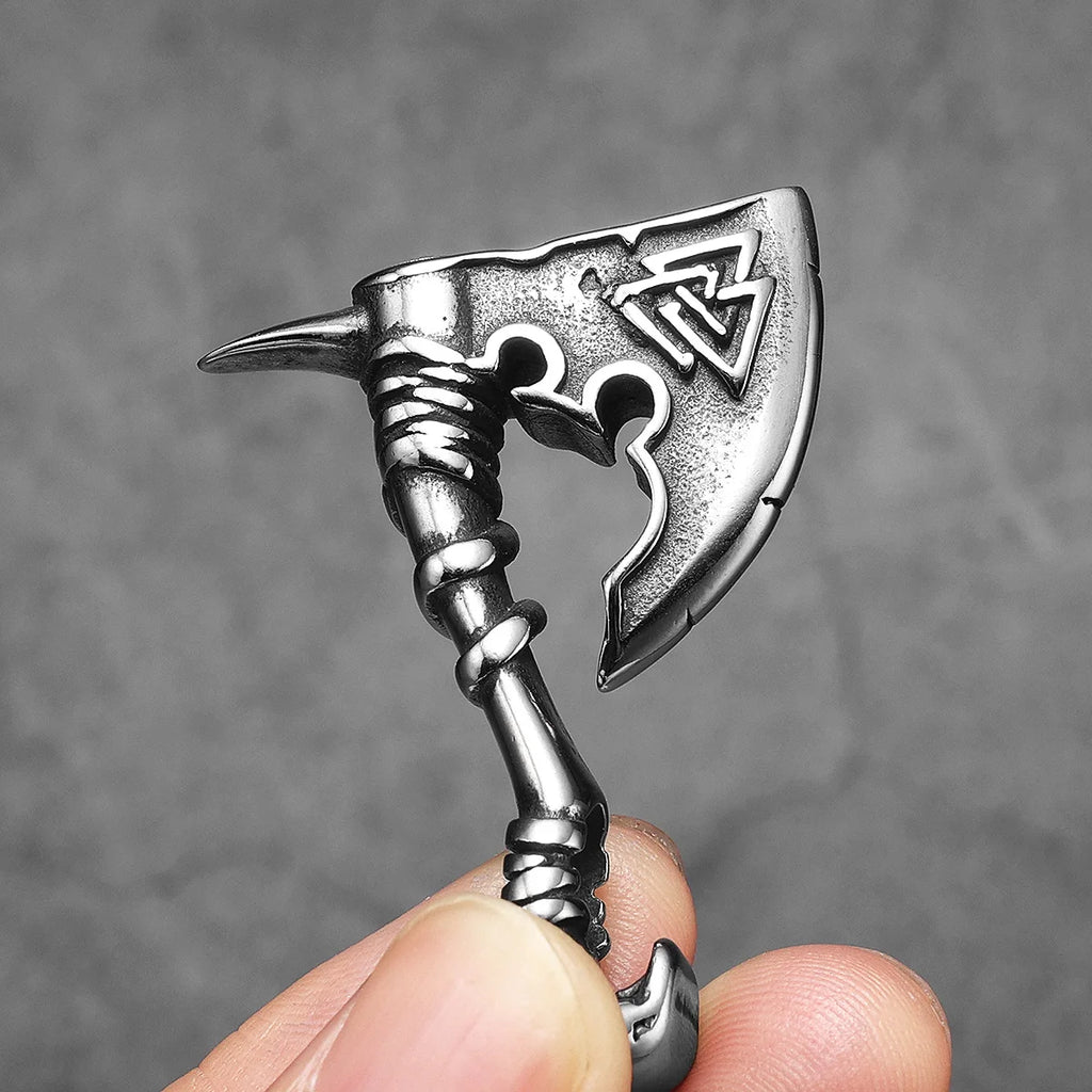 PENDRA Odin's Axe Steel Necklace