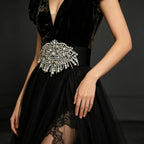 PENDRA Seraorae Rhinestone Pearl Wide Corset Belt