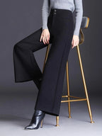 PENDRA Crocodile Print PU Straight Leg Pants