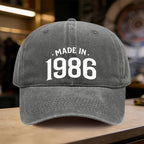 An Adjustable Baseball Cap Featuring a Retro 'MADE IN 1986' Design, Lightweight Printed Women'S Hat, a Trendy '1986 Era Style' M