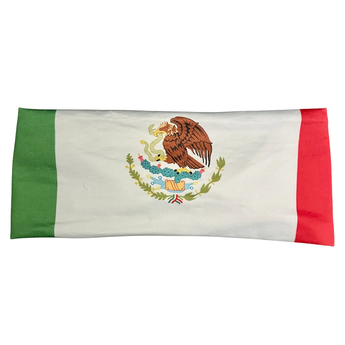 1pc Mexican Flag Sweat Absorbent Headband for Yoga & Running - Unisex Sports Hairband with Vibrant Green, White & Red Stripes an