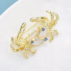 PENDRA Cancer Rhinestone Zodiac Crab Brooch