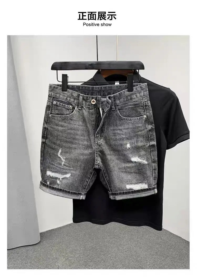 PENDRA Denim Washed Straight Jeans
