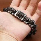 PENDRA Twin Wolf Twisted Stainless Steel Cuff Bracelet