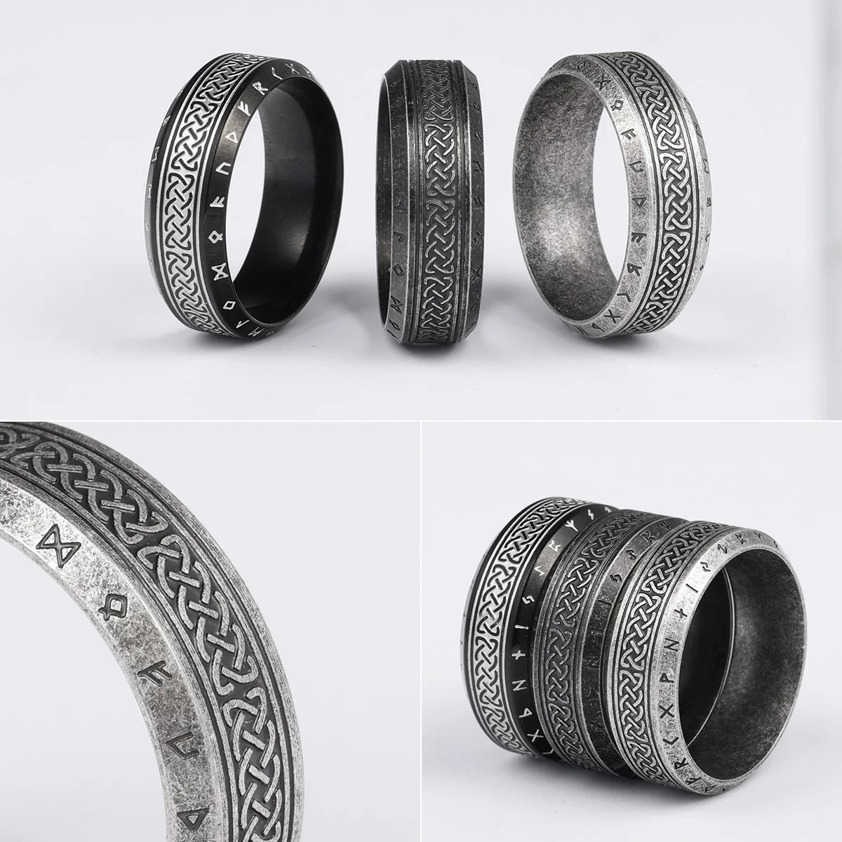 PENDRA Celtic Knot Boyfriend Steel Ring