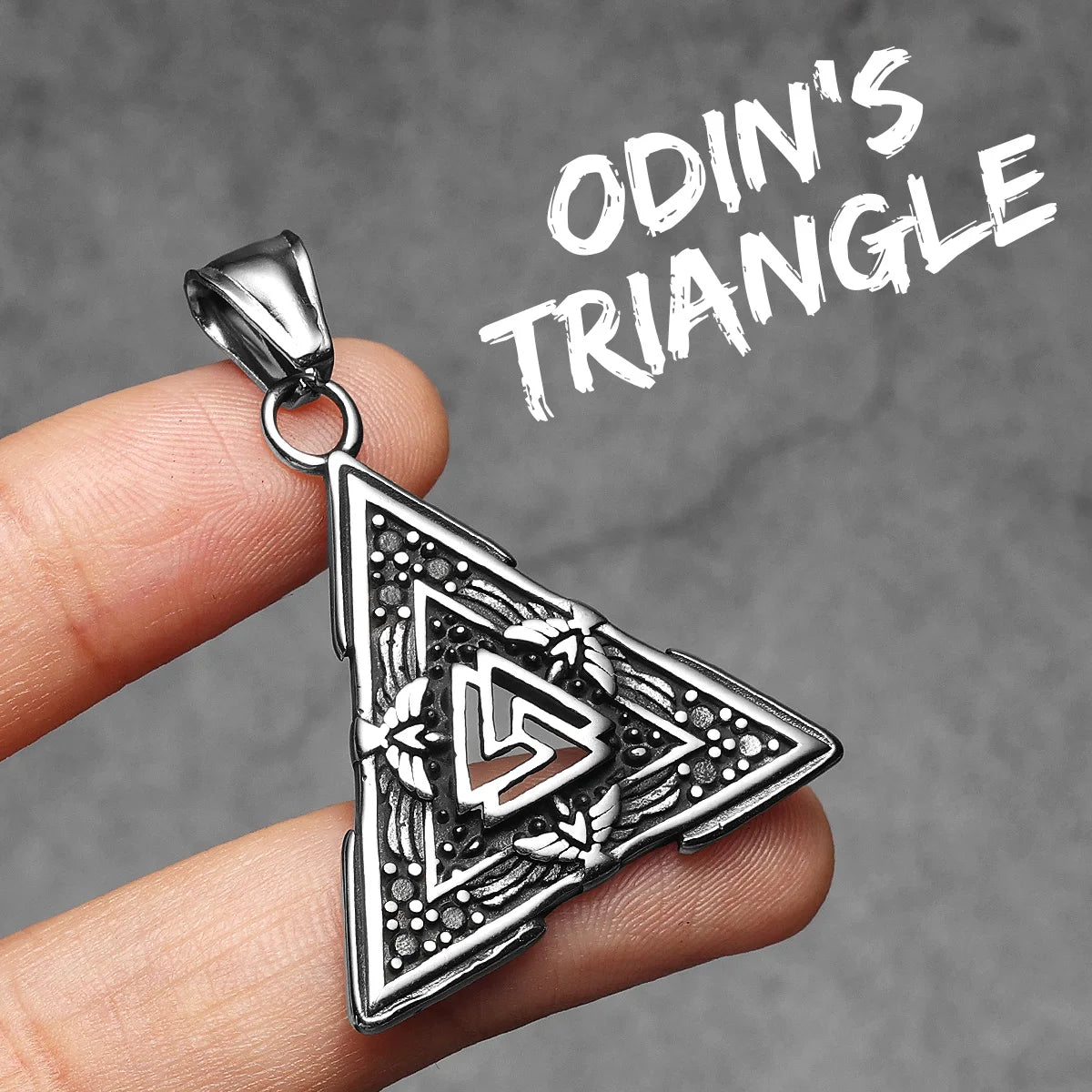 PENDRA Odin's Triangle Steel Necklace