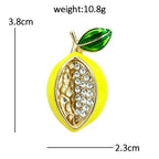 PENDRA Lemonelle Cute Enamel Lemon Brooch