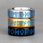 PENDRA Rune Luminous Nordic Steel Ring