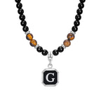 PENDRA Tiger Alphabet Beaded Necklace