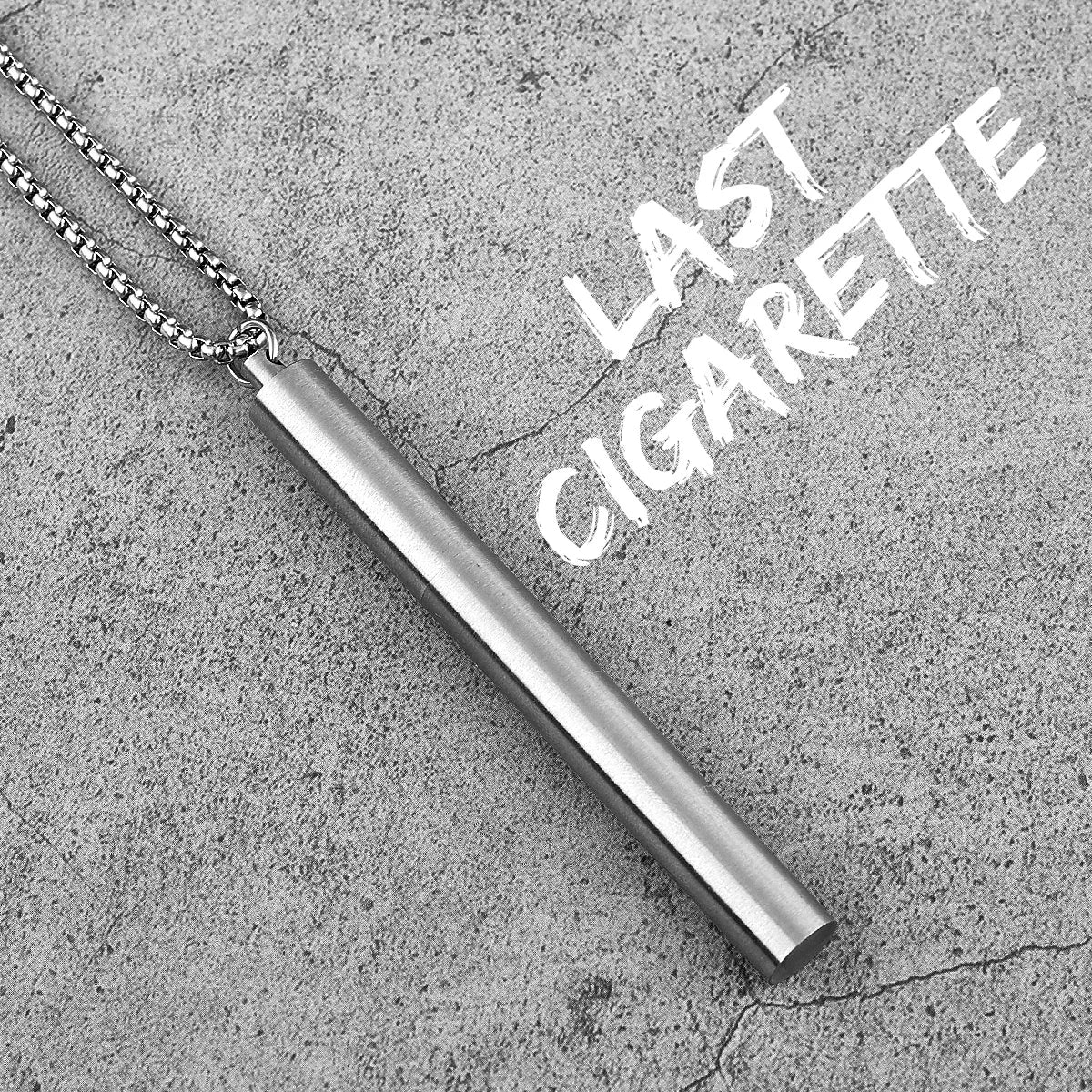 PENDRA Last Cigarette Case Steel Necklace
