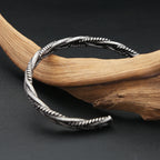 PENDRA Wheatleaf Stainless Steel Open Bracelet