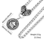 PENDRA Wolfcrest Viking Wolf Head Necklace