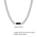 Mens Choker Necklace,Stainless Steel Cuban Link Chain Collar,Trendy Casual Hip Hop Jewelry Gifts for Boys