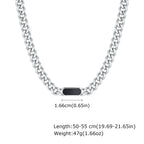 Mens Choker Necklace,Stainless Steel Cuban Link Chain Collar,Trendy Casual Hip Hop Jewelry Gifts for Boys