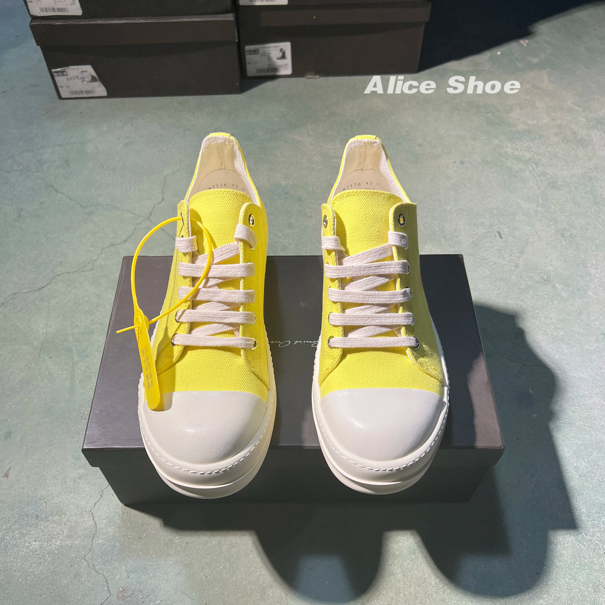 PENDRA Golden Canvas Gold Canvas Low-Top Lace-Up Thick-Sole Sneakers