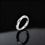 Viking Rune Symbol Mobius Ring for Men,Silver Color Stainless Steel Twisted Ring,Simple Classic Jewelry Gift