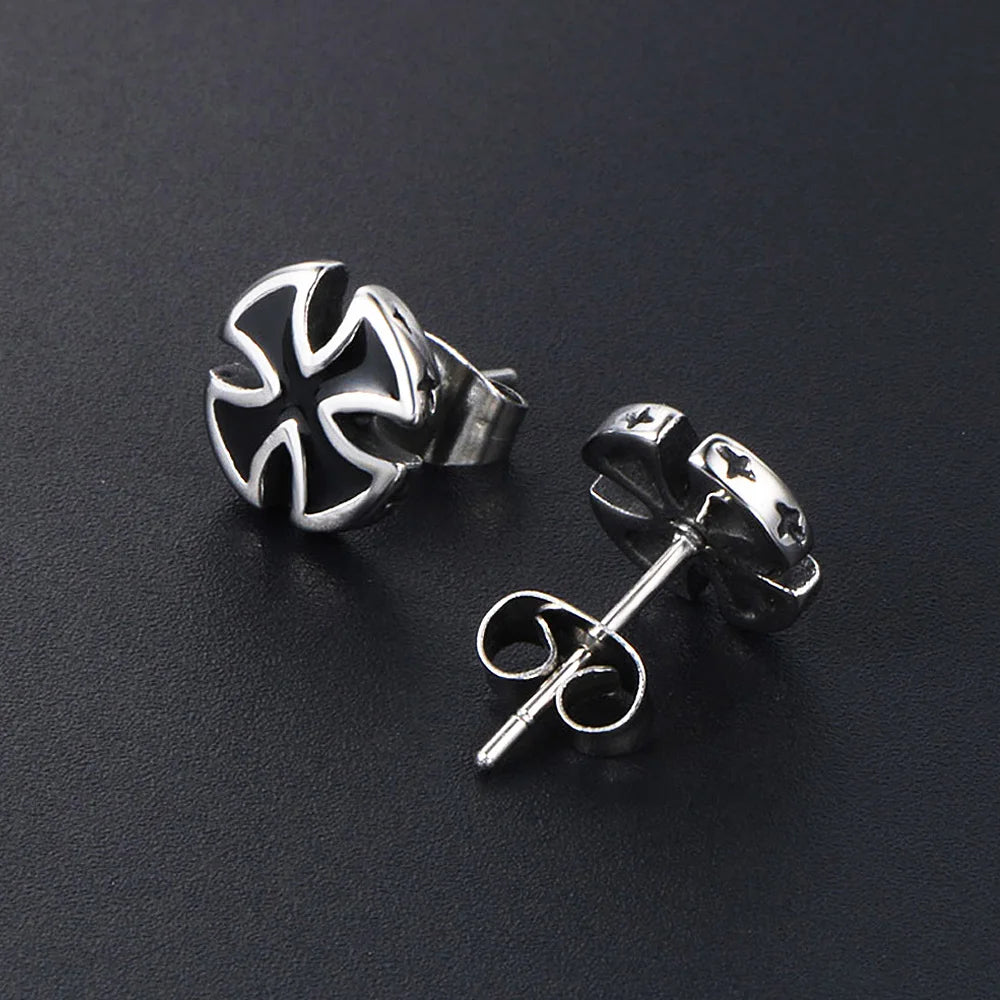 PENDRA Ironcross Vintage Iron Cross Earrings