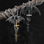 PENDRA Dragon Slaying Sword Steel Necklace