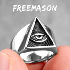PENDRA Masonic Illuminati Octopus Steel Ring