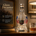 2026 USA Independence 250 Years Eagle Shaped Glass Decanter Painted Whiskey Bottle Collectible Bar Decoration
