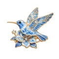 PENDRA Hummingbird Luminous Bird Brooch