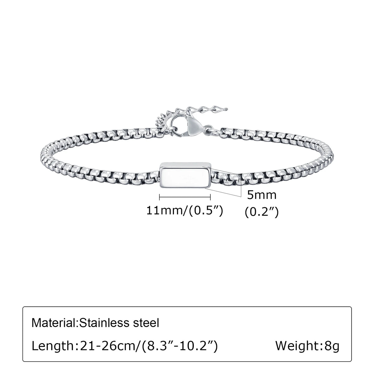 PENDRA Alphabet Letter Box Bracelet