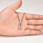 PENDRA Box Geometric Pendant Necklace