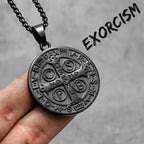 PENDRA Saint Benedict Exorcism Steel Necklace