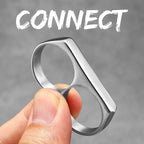 Connect Two Fingers Men Rings Stainless Steel Unique Punk Rock Women Jewelry Fashion Accessories Stranger Things Gift Wholesale
