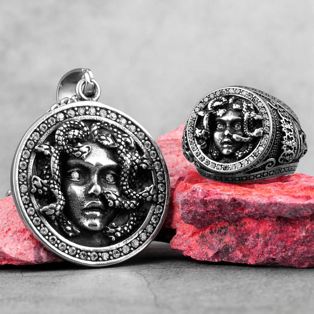 PENDRA Snake Hair Medusa Steel Ring