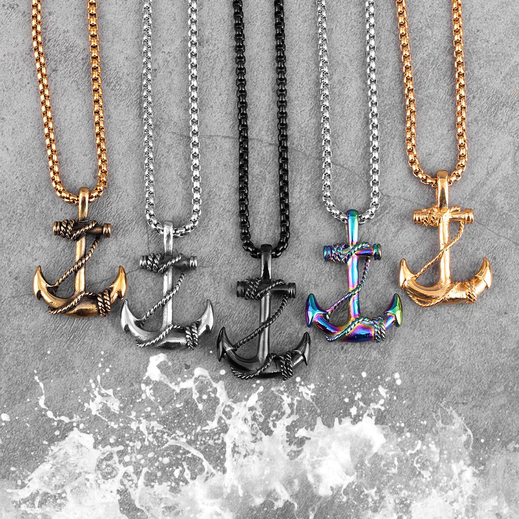 PENDRA Anchor Boyfriend Steel Necklace
