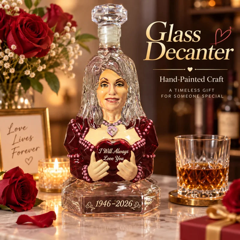 Dolly Parton Commemorative Wine Decanter I Will Always Love You Sculpture Art Bottle for Whiskey Brandy Red Wine Home Bar Decor