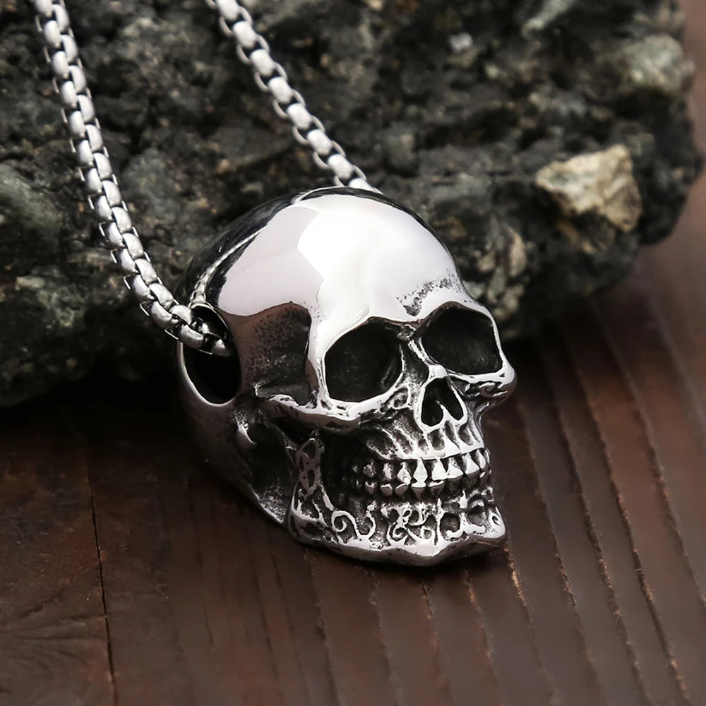 PENDRA Skullgoth Vintage Stainless Steel Skull Pendant