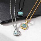 PENDRA Square Abalone Necklace