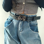 PENDRA Bellais Black Skull Designer Belt