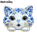 PENDRA Sweet Kitten Rhinestone Brooch