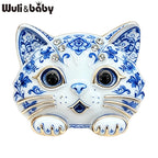 PENDRA Sweet Kitten Rhinestone Brooch