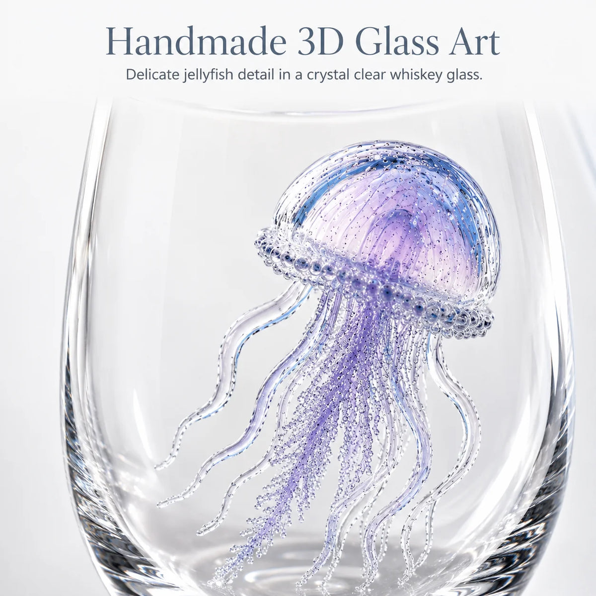 PENDRA Jellyfish Ocean Crystal-Clear 300ml Whiskey Glass