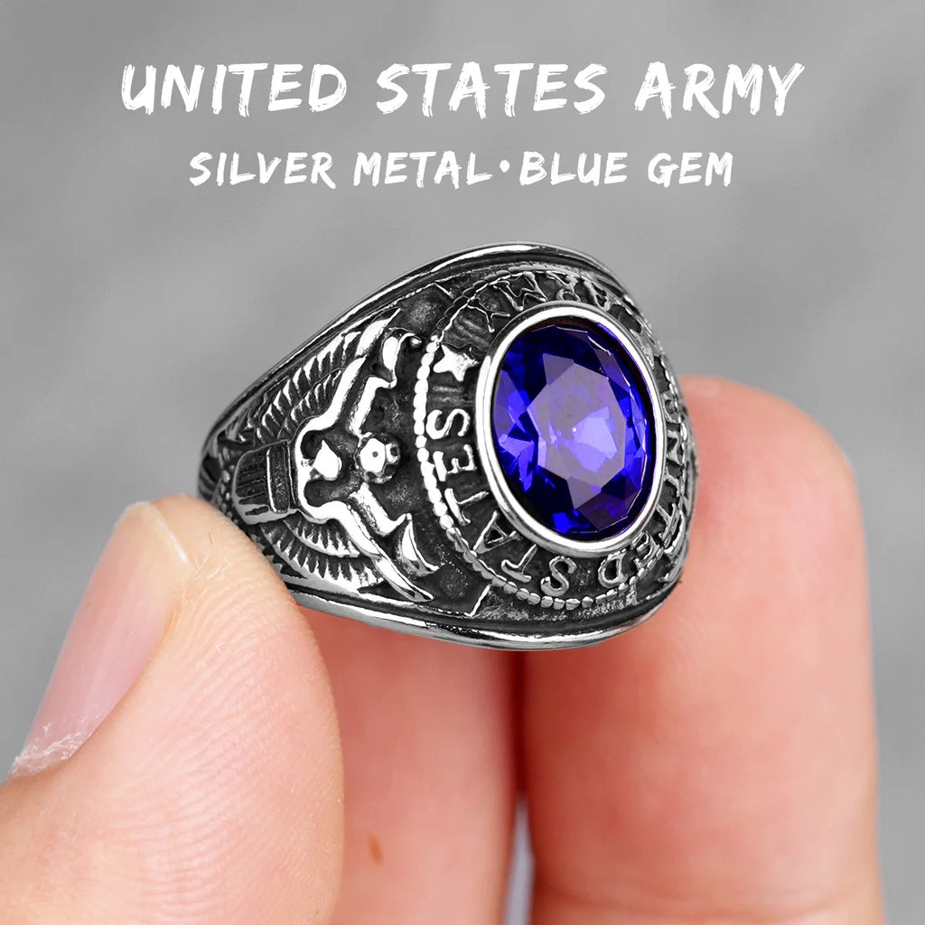 PENDRA Rhinestone Steel Ring