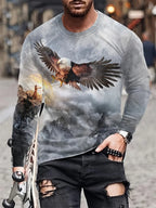 PENDRA Eagle Long Sleeve Print T-Shirt