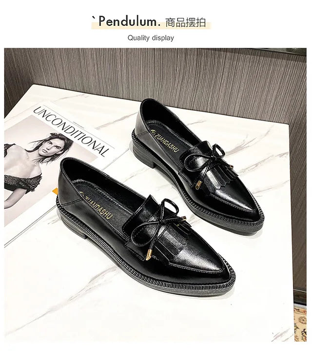 PENDRA Leather Platform British Small Shoes