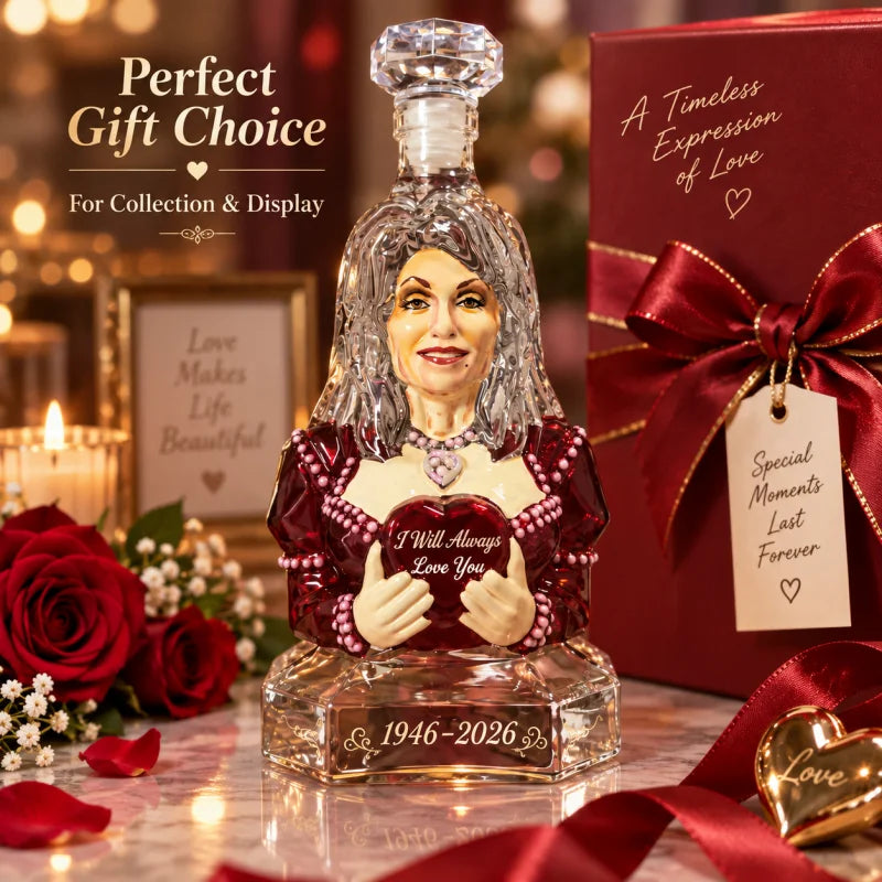 Dolly Parton Commemorative Wine Decanter I Will Always Love You Sculpture Art Bottle for Whiskey Brandy Red Wine Home Bar Decor
