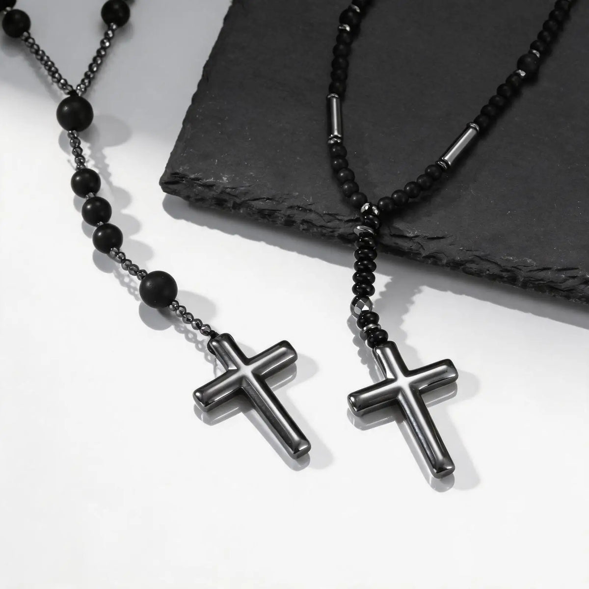 PENDRA Cross Beaded Rosary Rosary Necklace