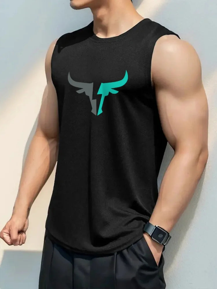 Summer Casual Men's Tank Top Outdoor Beach Men's Fashionable Sleeveless T-shirt Hawaiian-style 3D Palm Tree Print Men's Top