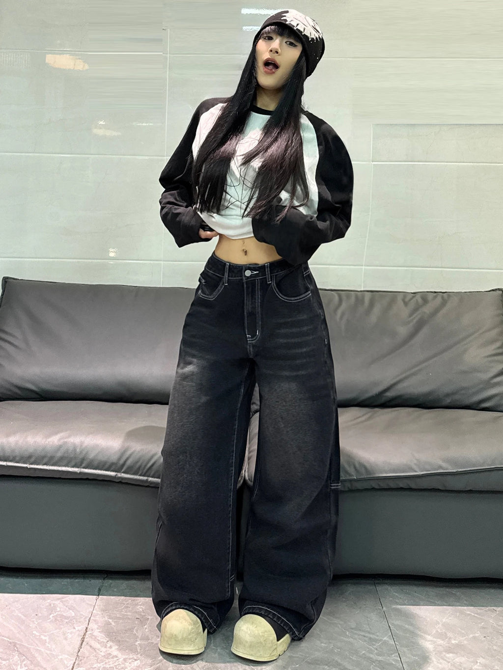 PENDRA American Spider Web Jeans