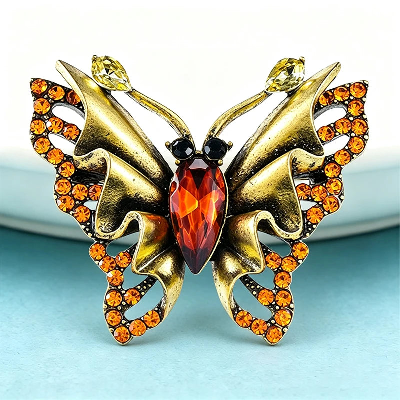 PENDRA Vintage Butterfly Brooch