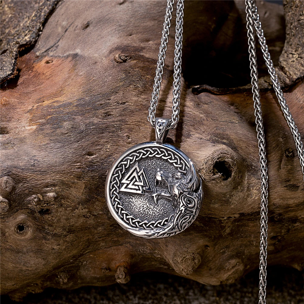 PENDRA Celtic Knot Rune Pendant Necklace