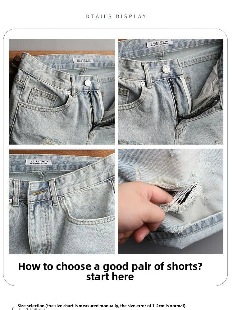 PENDRA Light Blue Korean Shorts