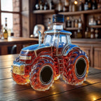 Liquor Decanter 300ml Tractor Design Drink Container Glass Whiskey Decanter Bottle for Brandy Bourbon Drinks Beverages Family